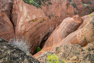 Wave rock valley, all the mountain are like wave  in a national park in China