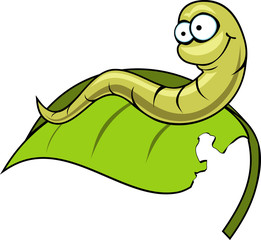 cute green worm