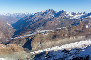 Amazing Landscape from Matterhorn Glacier Paradise,  Alps, Switzerland 
