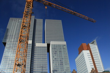 Fototapeta premium Rotterdam, Bauboom auf dem Wilhelminapier (2016)