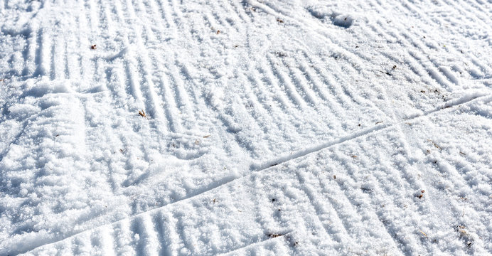 Snow texture background ski resort slope