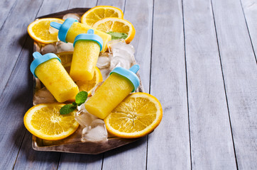 Homemade fruit popsicle