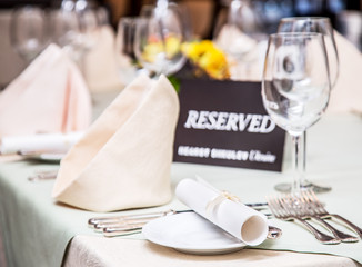 Festival dinner setting and 