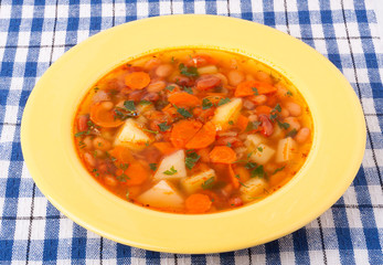 bean soup in a bowl