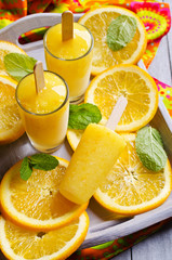 Homemade fruit popsicle