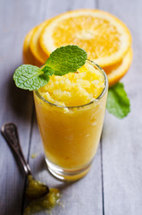 Homemade fruit sorbet