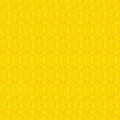 creative leaf branch pattern yellow background vector