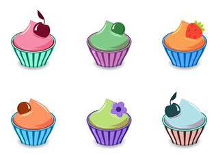 Illustration of a beautiful desserts in an isometric style .Vector graphics.