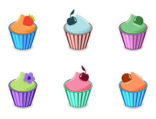 Illustration of a beautiful desserts in an isometric style .Vector graphics.