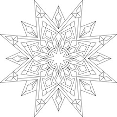 Mandala, Vorlage Malbuch für Erwachsene, Meditationshilfe, zur Ruhe kommen, Vektor
