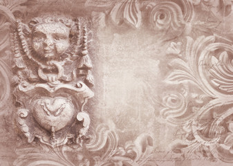 Fototapeta na wymiar Architectural details. Fragment of ornate relief.