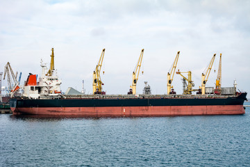 Cargo ship in the port