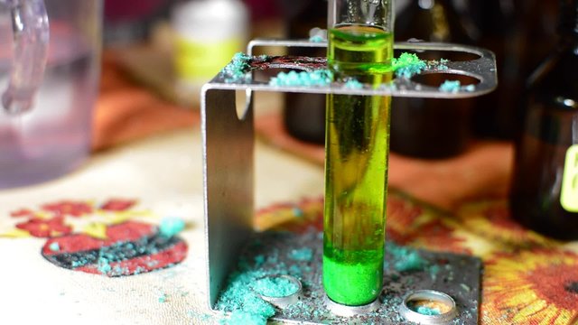 We Perform Chemical Experiments - Mix Reagents ignite, see the result