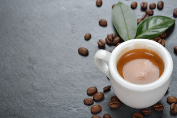 Espresso in a white cup
