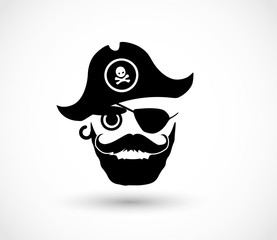 Pirate icon vector