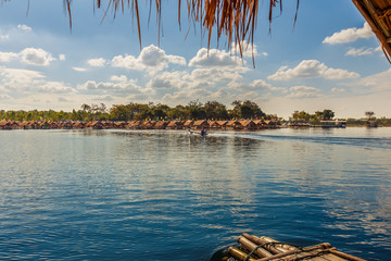 Naklejka premium Bamboo Rafting