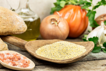 polenta taragna in a food background