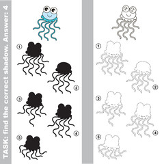 Jellyfish. Find true correct shadow.