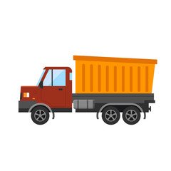 Fototapeta premium Building under construction tripper truck machine