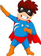 Super hero boy cartoon