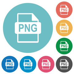 Flat PNG file format icons