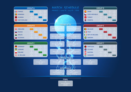 Match schedule, template