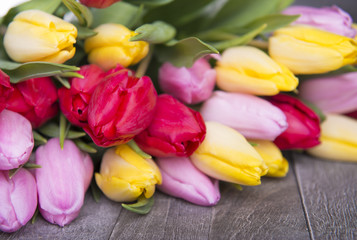 Obraz na płótnie Canvas beautiful fresh tulips