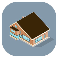 Isometric vector icon illustration of a house.
Generic modern home icon concept.