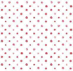 Seamless pattern with red polka dots