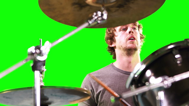 A Man playing the drums