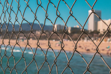 Zaun, Santa Monica Beach