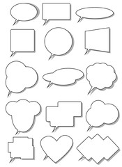 Fototapeta premium Collection of comic book speech bubbles. 