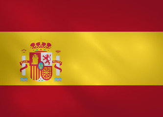 Spanish waving flag vector