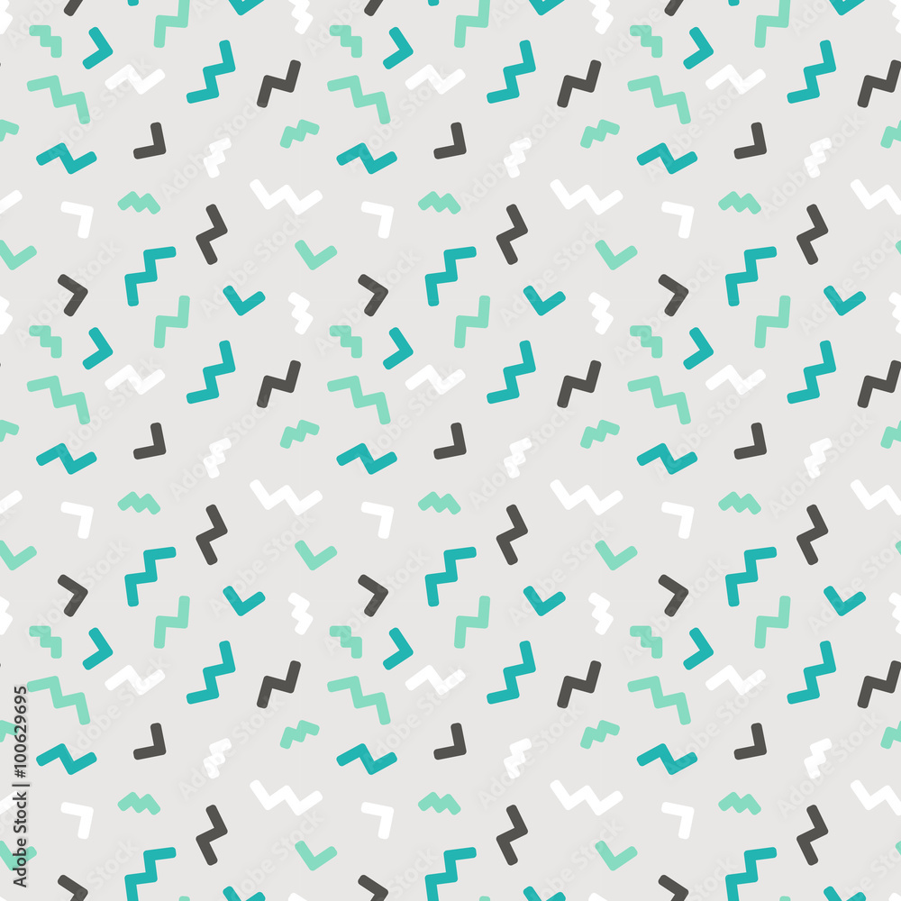 Poster vector abstract seamless patern in trendy pop art linear style