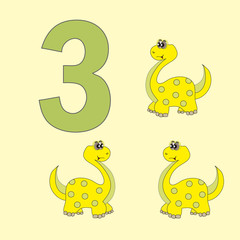 Number three. Three dinosaur (Brachiosaurus ).