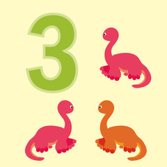 Number three. Three dinosaur (Brachiosaurus ).