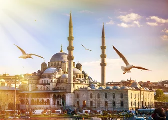 Gordijnen Istanbul de hoofdstad van Turkije, oostelijke toeristische stad. © seqoya