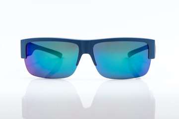 Retro style blue sunglasses