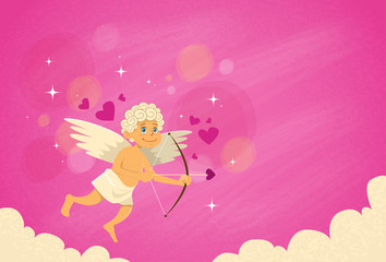 Valentine's Angel Cupid Bow Arrow Saint Valentine Holiday