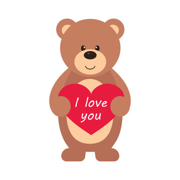 lovely teddy with text
