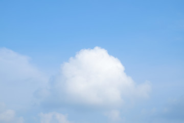 White cloud with blue sky