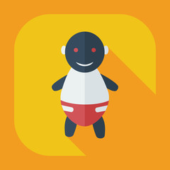 Flat modern design with shadow icons children