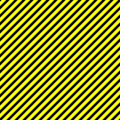 Industrial striped road warning yellow-black pattern vector