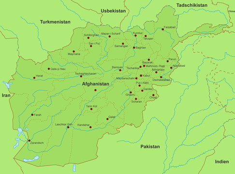 Karte von Afghanistan (detailliert)