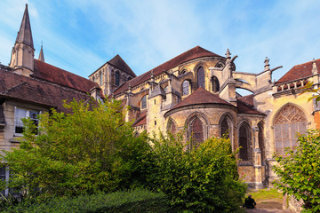 Fototapeta na wymiar in the courtyard of the old church