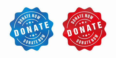 Vector Donate Now Badge