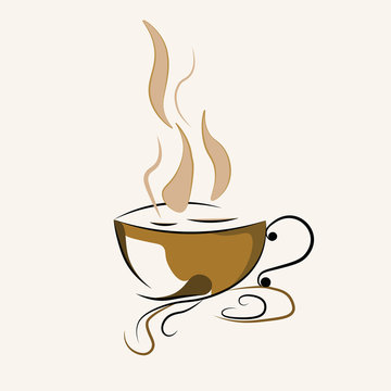 Coffee cup icon. Vector