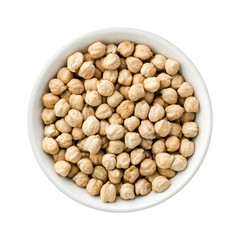 Chickpeas in a Ceramic Bowl