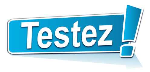 testez sur étiquette bleue