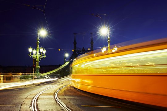 Tram on Liberty Bridge